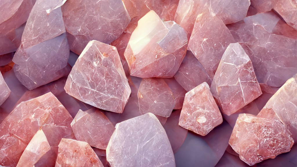 Rose quartz stone for love and healing