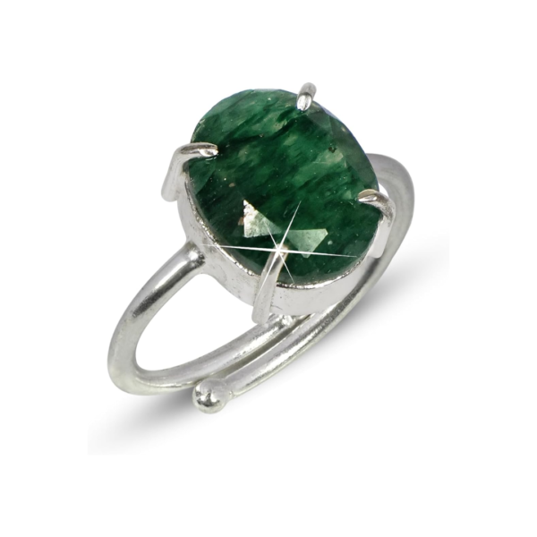 Green Aventurine Silver Ring