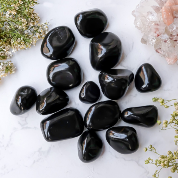 Black Obsidian Tumbles