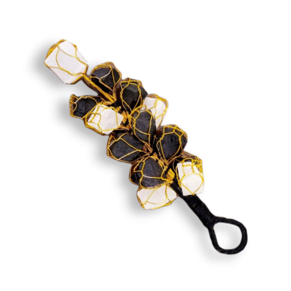 Selenite Hanging Black Tourmaline hanging